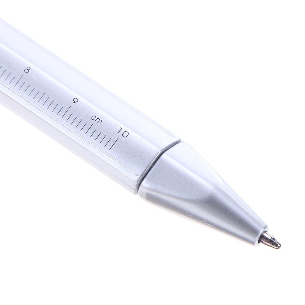 functional Scale Ruler Vernier Caliper Ballpoint Pen Level Pen with Blue Refill