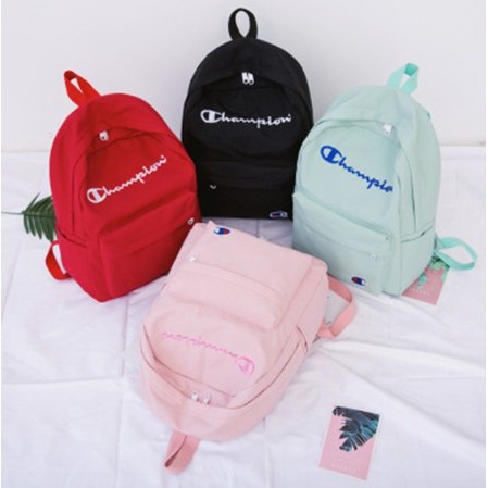 light pink champion backpack