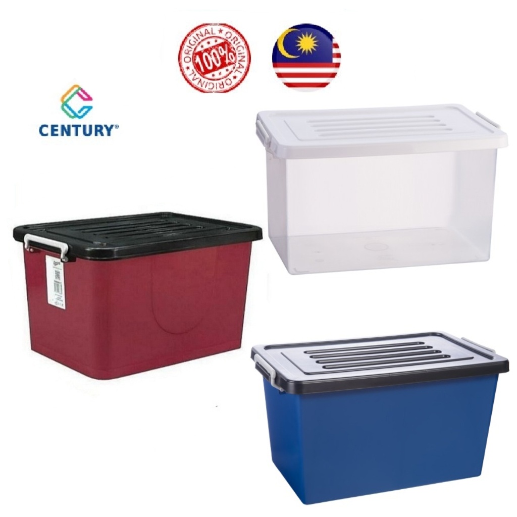 Century Storage Box 38L Multipurpose Box Plastik Bekas Simpanan Kotak Penyimpanan Serbaguna 38Liter 7886 7886SC 7886BC