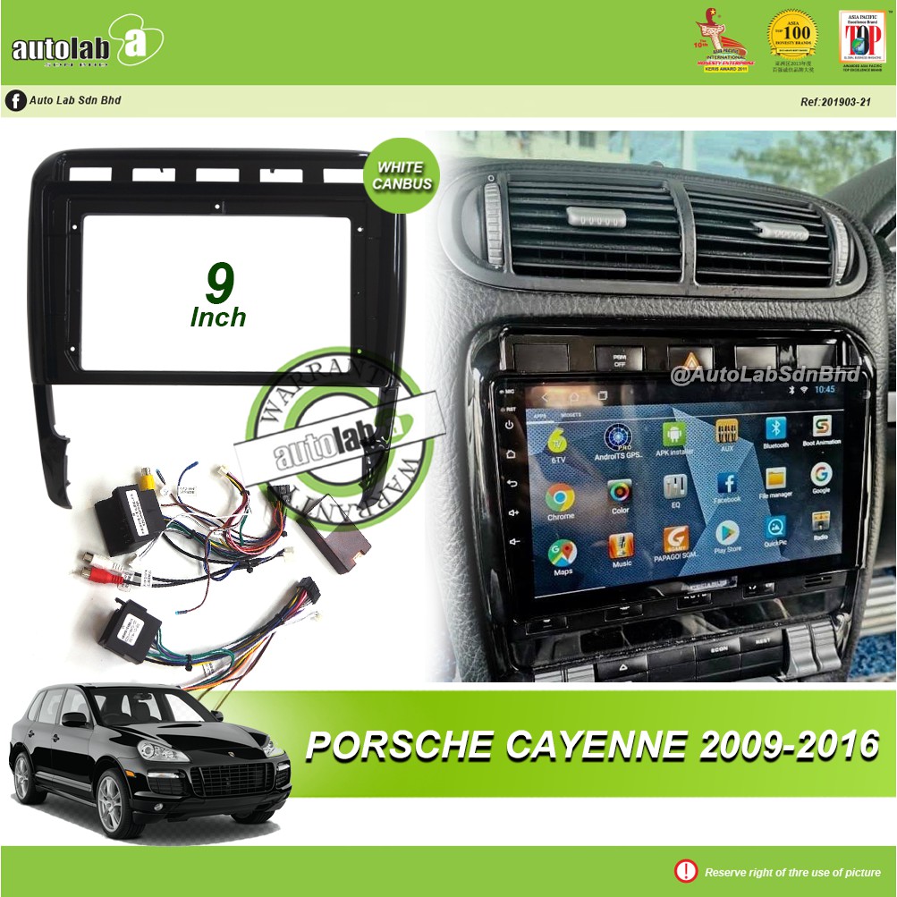 Android Player Casing 9" Porsche Cayenne 2009-2016 (with OEM  Porsche Canbus Module )