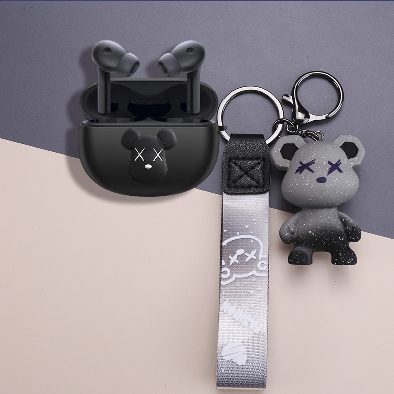 Xiaomi Buds3 Pro Headphone Case Cartoon Glitter Bear Keychain Pendant Silicone Soft Shell Case Trendy Kaws Violent Bear Creative Astronaut Pendant XiaoMi Buds 3T Pro Case Cute Snoopy Pendant XiaoMi Buds 3T Pro Shockproof Shell Case