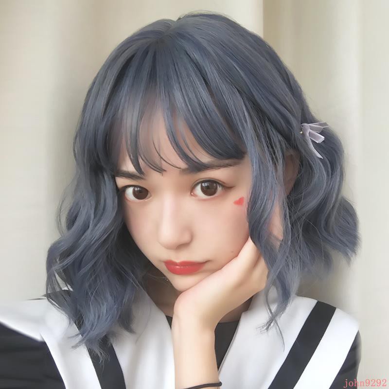 Korean Dance Wig Female Made Short Curly Hair Shopee Malaysia