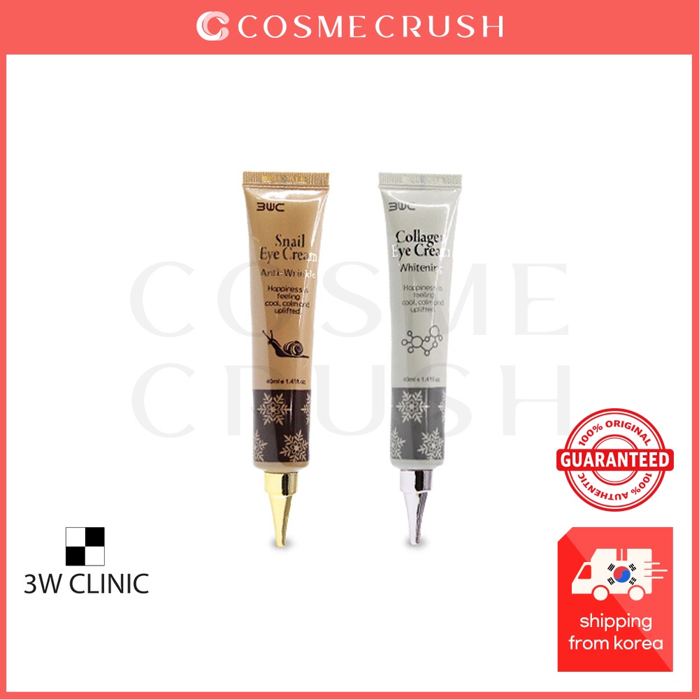 3W Clinic Collagen Eye Cream Whitening 40ml / Snail Eye Cream Anti ...