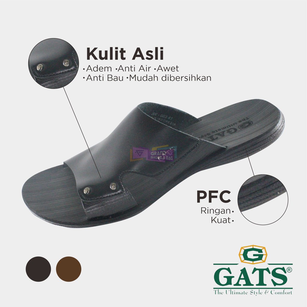  COD SANDAL  KULIT PRIA  GATS  SR 003 SANDAL  SLIDE SLOP 