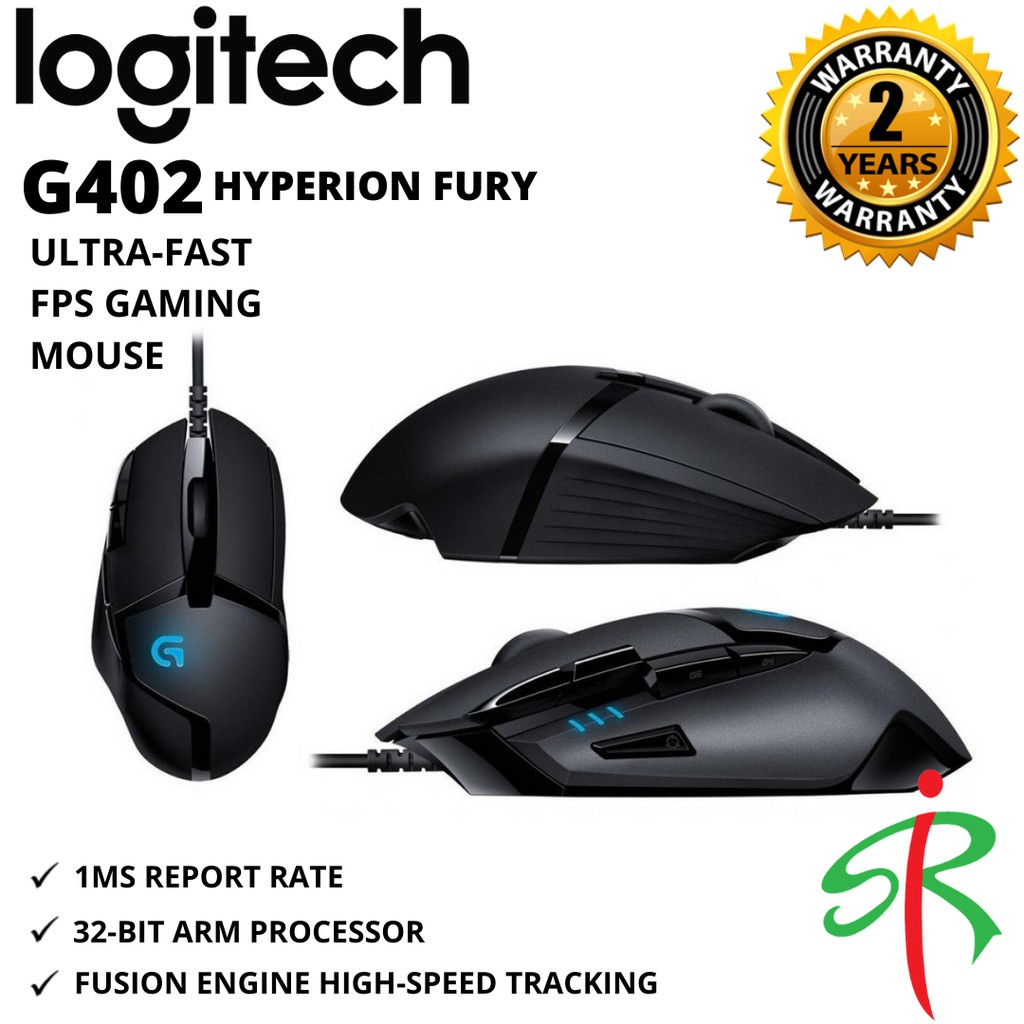 Logitech G402 Hyperion Fury Fps Gaming Mouse 910 Shopee Malaysia