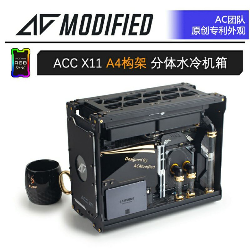 Acc x11 itx a4 itxケース ピンク - PCパーツ