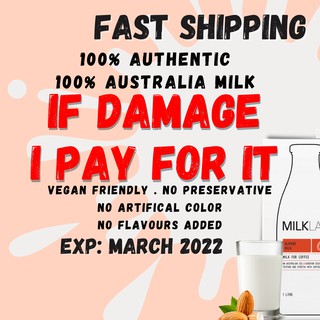 Halal Barista Milklab Almond Milk 1l 1 Pack Ready Stock 100 Vegan Friendly Get Your Money Back If Damage Shopee Malaysia