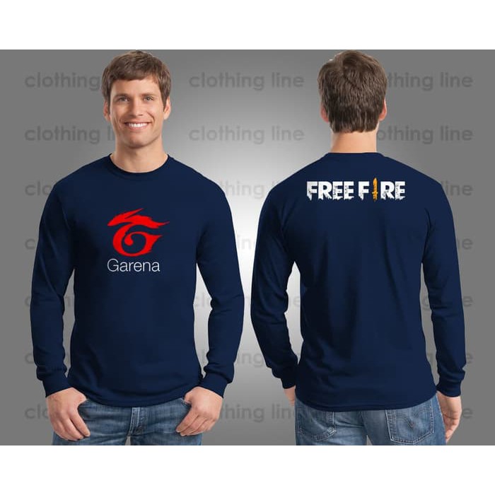 Free Fire T Shirt Garena Long Clothes Tshirt Booyah Battleground Kaos Free Fire Garena Panjang Baju Tshirt Booyah Battleground Shopee Malaysia