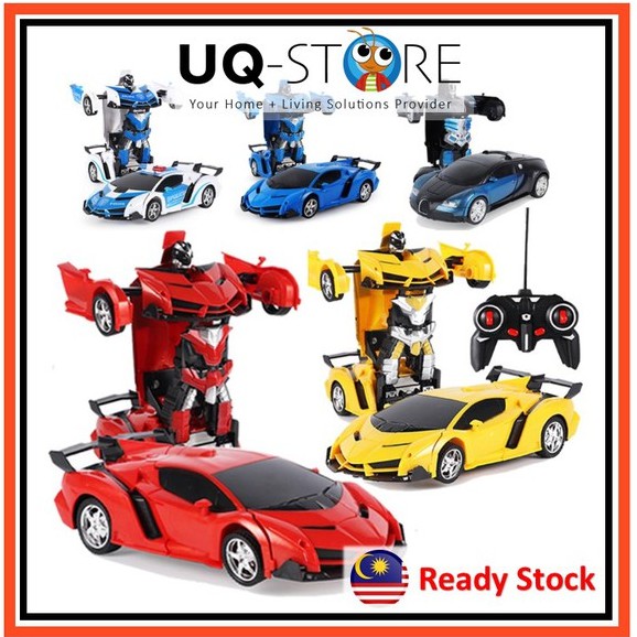 UQ 🏎️ Transformer Car Remote Control 2 in 1 Sports Transformation Car  Robot Models Deformation Car/Kereta Kontrol Mainan