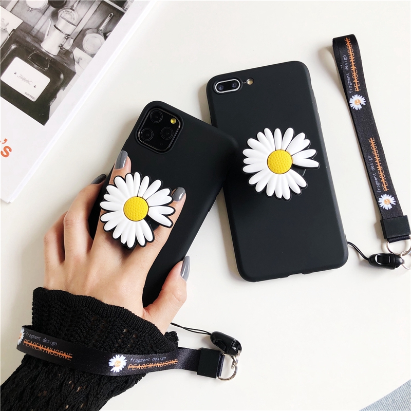 Ins Hot Gd Daisy Flower Pop Socket Case Iphone 12 Pro Max 12 Mini 11pro Xsmax Xr X 8 7 6s 6 Plus Se 5 5s Soft Cover With Strap Shopee Malaysia