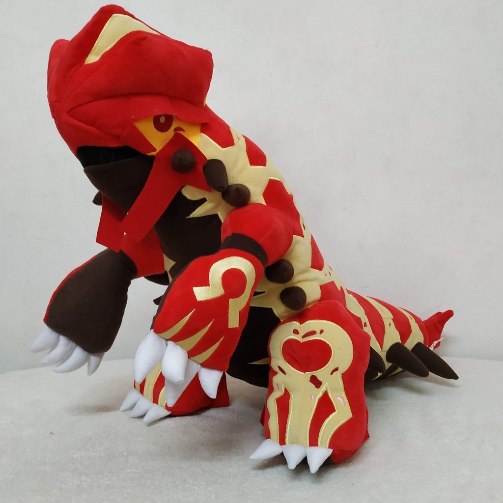 Ready Stock Ship Immediately 50cm Groudon Super Big Pokemon Go Plush Dragon Prawn Pokemon Soft Stuffed Toy 固拉多宝可梦公仔