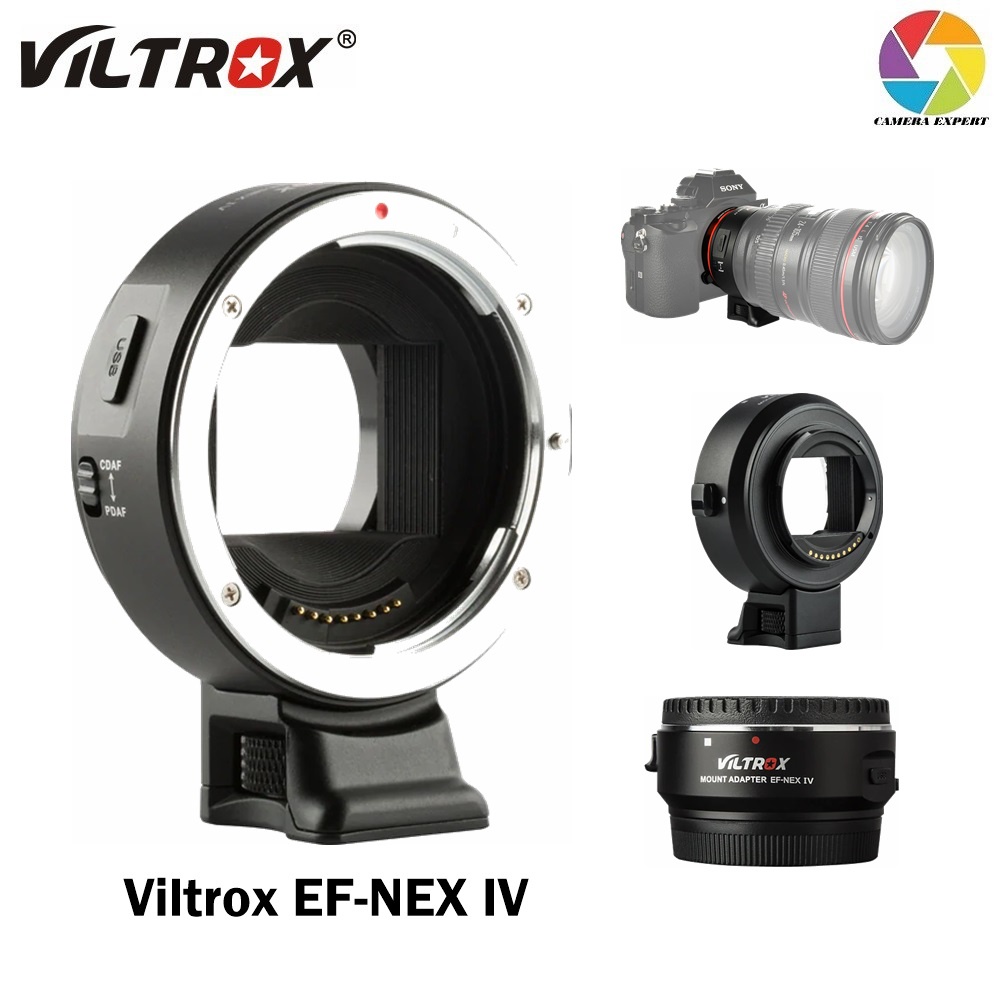 Viltrox EF-NEX IV Lens Mount Adapter for Canon EF-Mount Lens to Sony E ...