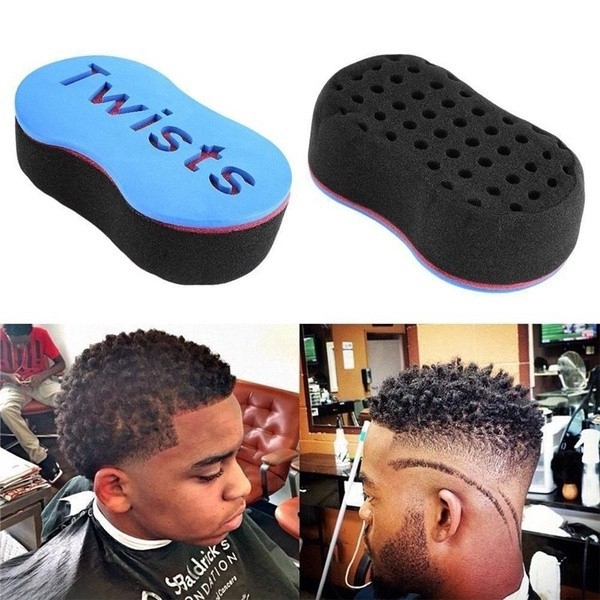 Boy Men Double Wave Magic Hair Twist Sponge Afro Dreadlocks Curl