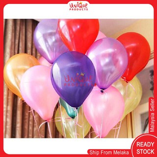 {Malaysia Ready stock} Neo Balloon 10pcs 12inches 3.2gm HIGH QUALITY Round Latex Neo Balloon