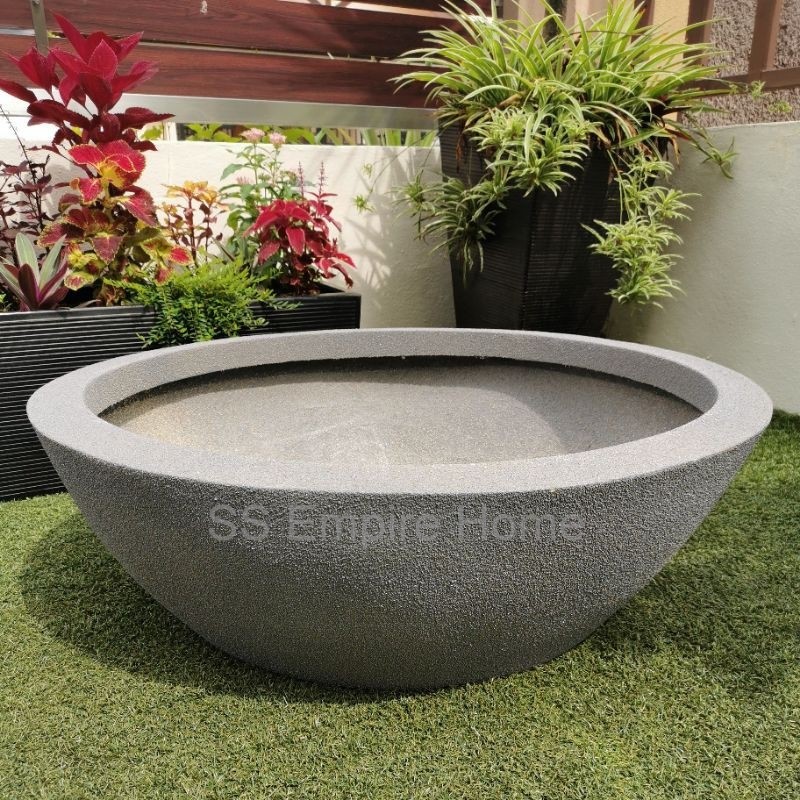FP6 XL Fibreglass Round Flat Conical Small Medium Large Flower Pot Pasu
