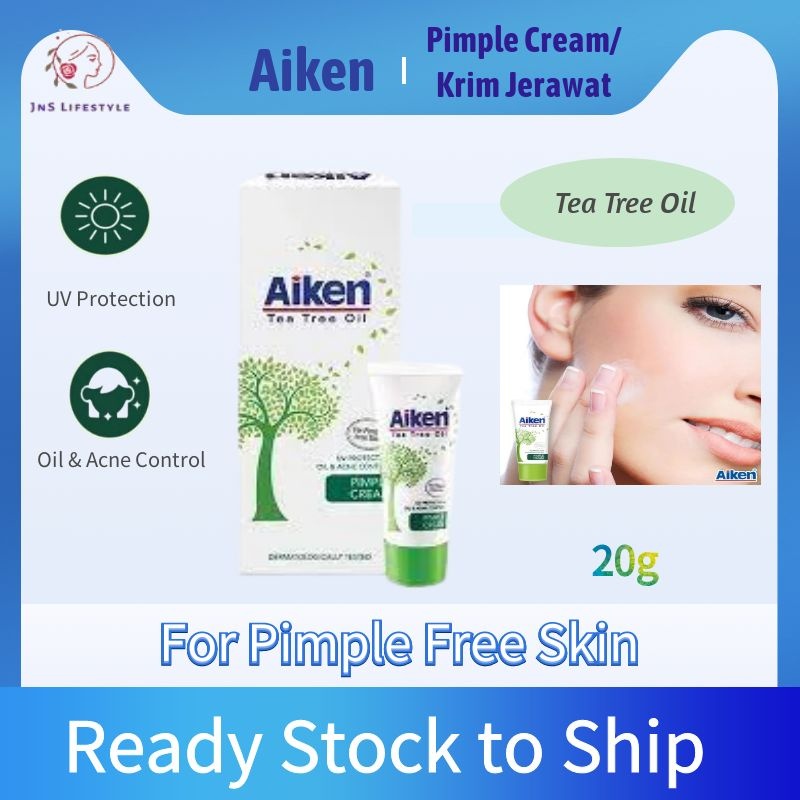 Aiken Tea Tree Oil Spot Away Pimple Cream 15g Oil & Acne Control Krim Jerawat Shopee Malaysia