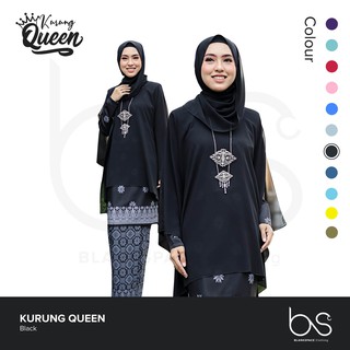  Baju  Kurung  Moden  KURUNG  QUEEN CAPE Black  with Batik 