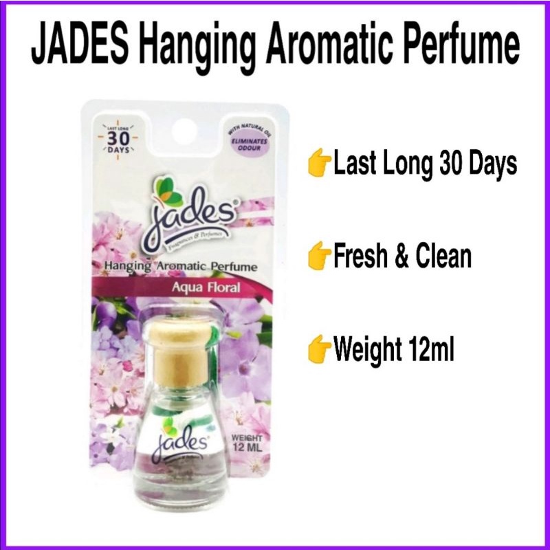 Car Perfume High Quality Jades Hanging Aromatic Perfume 12ml Shopee Malaysia 