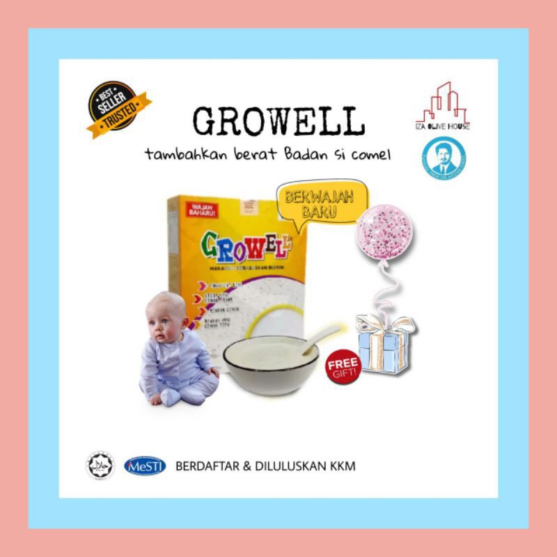 Growell 500g Nestum Baby Diperbuat Dari Bijirin Beras Dan Melukut Shopee Malaysia