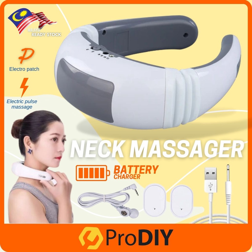 Electro Pad Neck Shoulder Massager With Heating Mode Therapy Kneading Mesin Urut Tengkuk ( 5850 )
