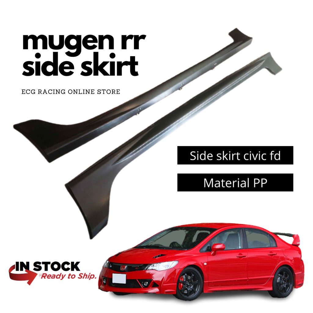 Mugen Rr Side Skirt Civic Fd Material Pp Shopee Malaysia