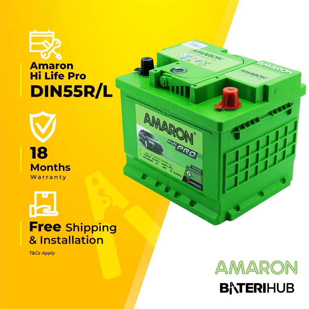 Din55r Din55l Ln2 Amaron Hi Life Pro Car Battery X50 Persona Gen2