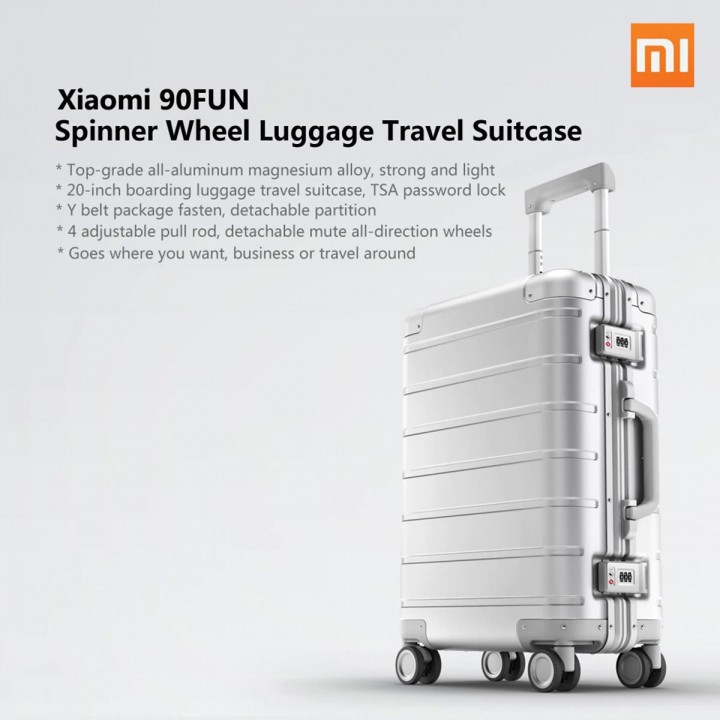 metal travel suitcase