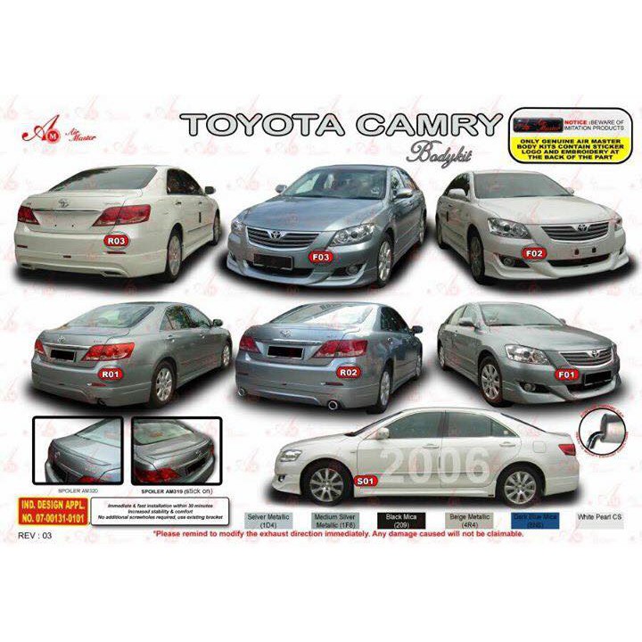 body kit for 2007 toyota camry