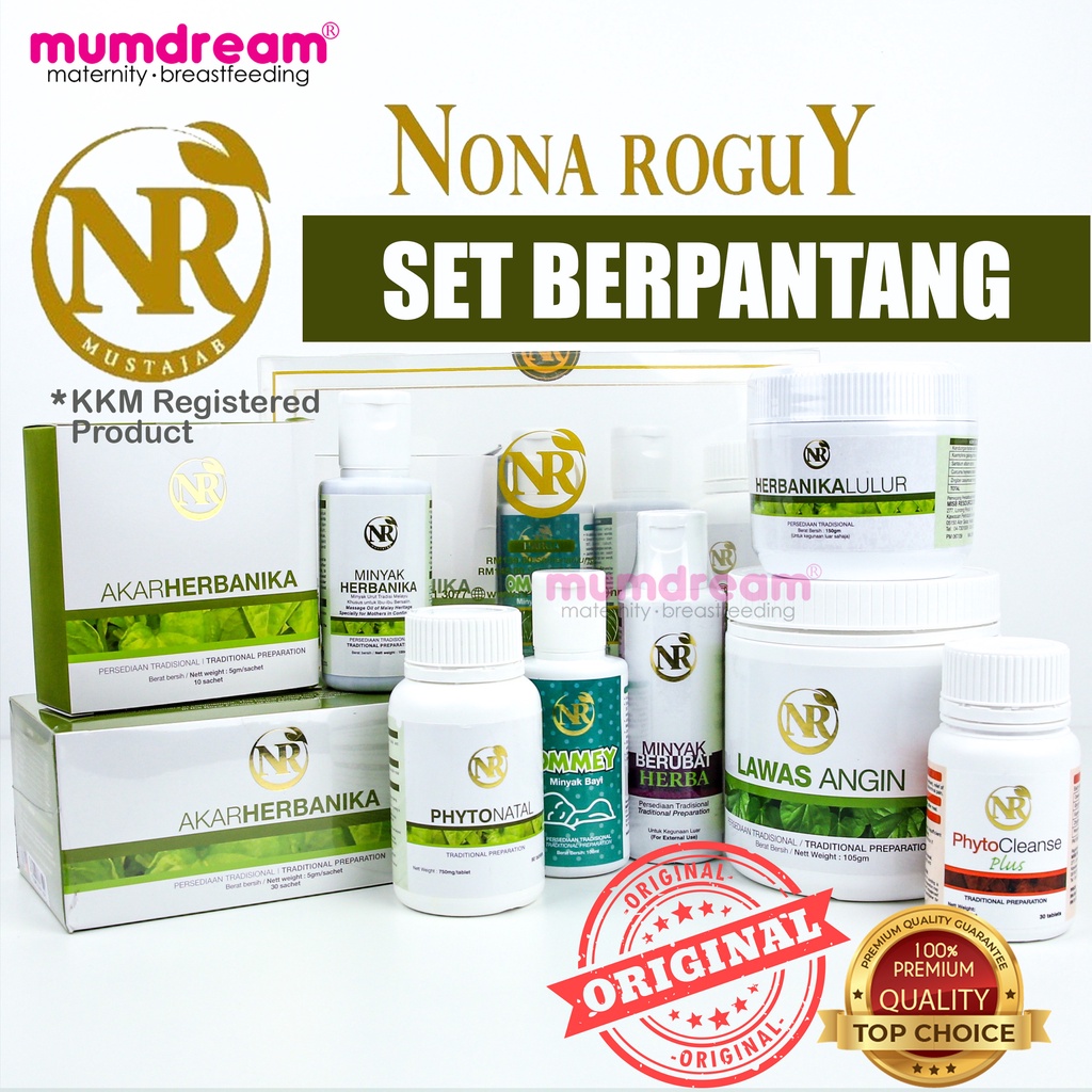 100 Original Set Berpantang Nr Nona Roguy Rangkaian Lengkap Set Bersalin Shopee Malaysia