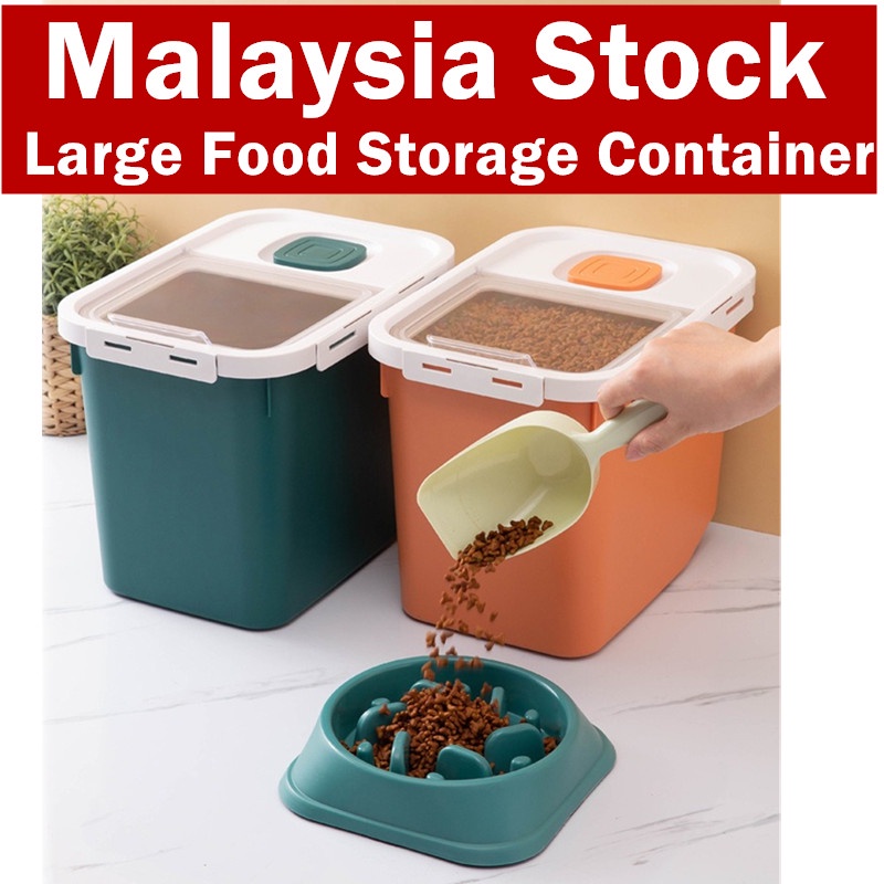 Premium EXTRA VOLUME Airtight Pet Food Kibble Storage Container Box Makanan Kucing Storage
