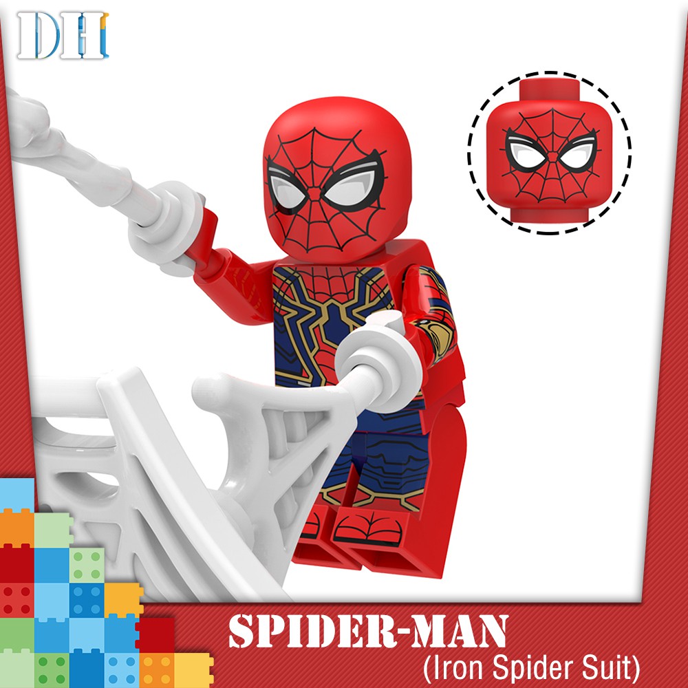 iron spider man lego figure