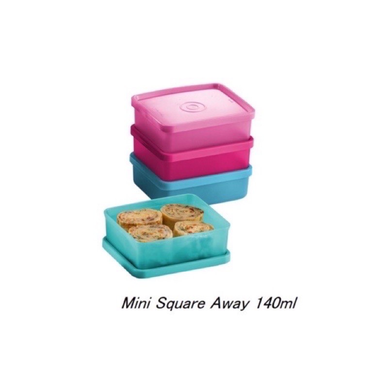 Tupperware Mini Square Away (4pcs) 140ml