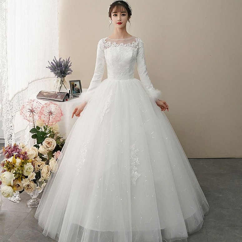 long sleeve gown design