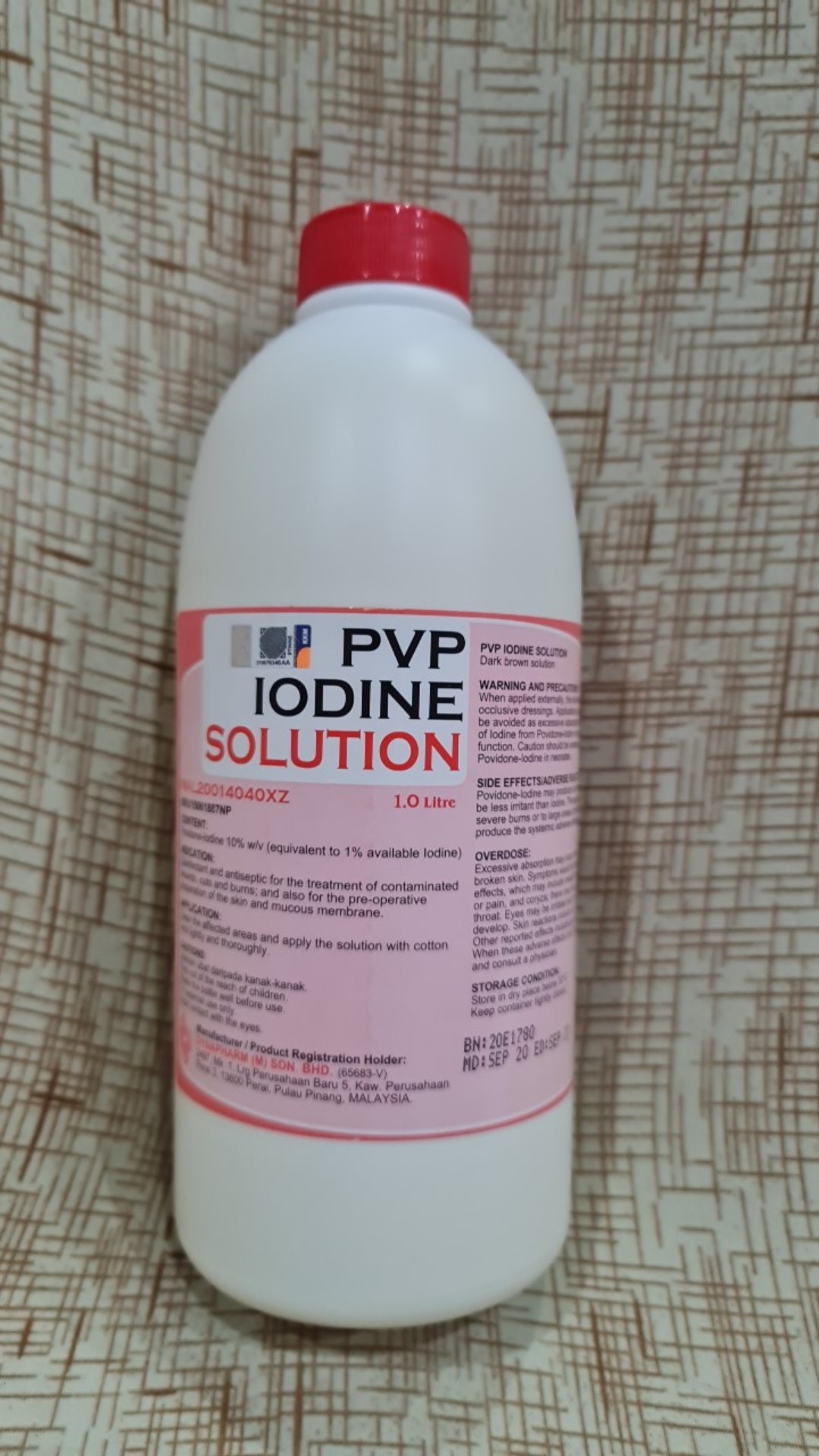 Pvp Iodine Solution 1 Litre Exp September 2023 Shopee Malaysia