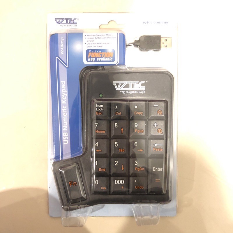 HAVIt Colorvis VzTEC Mini USB PS2 Numeric Keypad Number Pad Keyboard