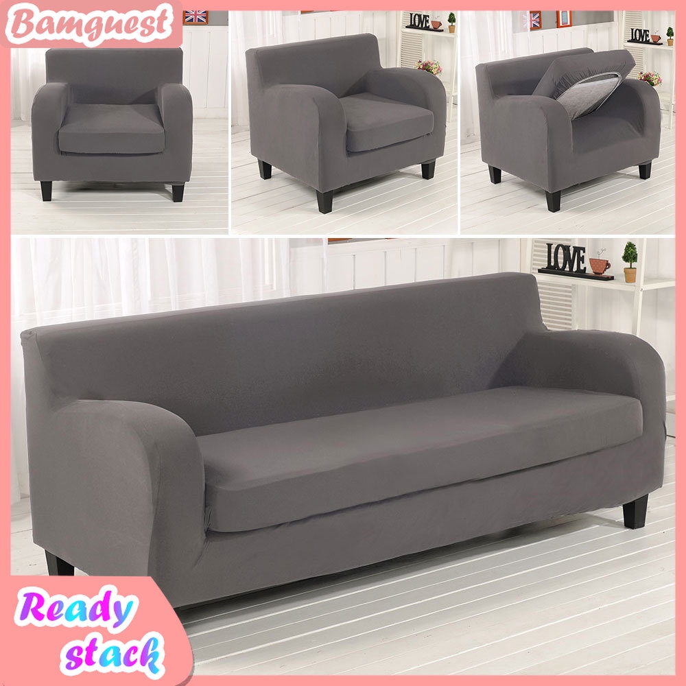 2 Pieces Microfiber Stretch Couch Slipcover Sofa Couch Cover