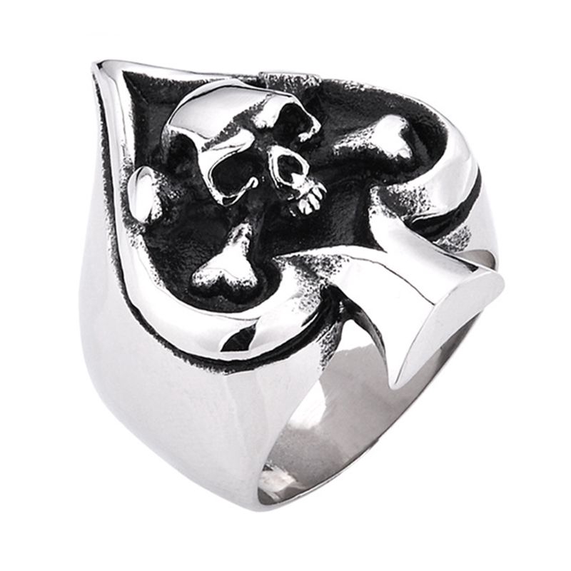 Men's Jewelry Stainless Steel Cast Wings Ring Vintage Fashion Gothic Biker Punk