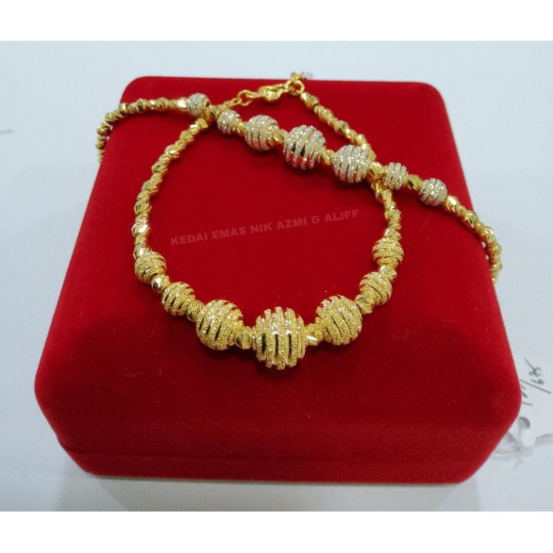 Rantai Tangan Boba 2c Emas 916 Malaysia
