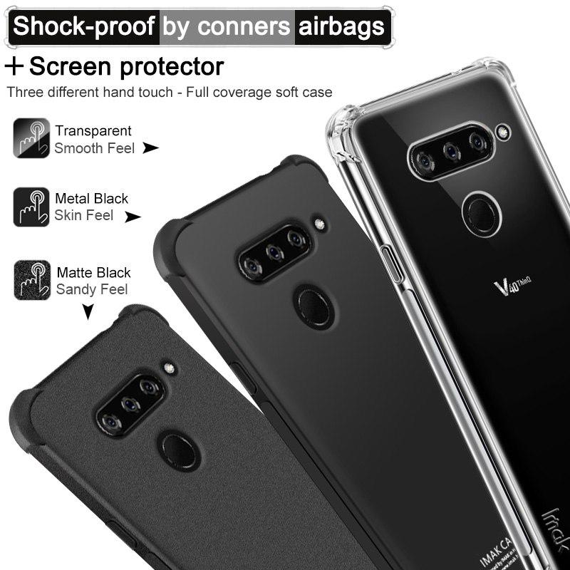 LG V40 ThinQ Case with Screen Protector IMAK Soft TPU ...