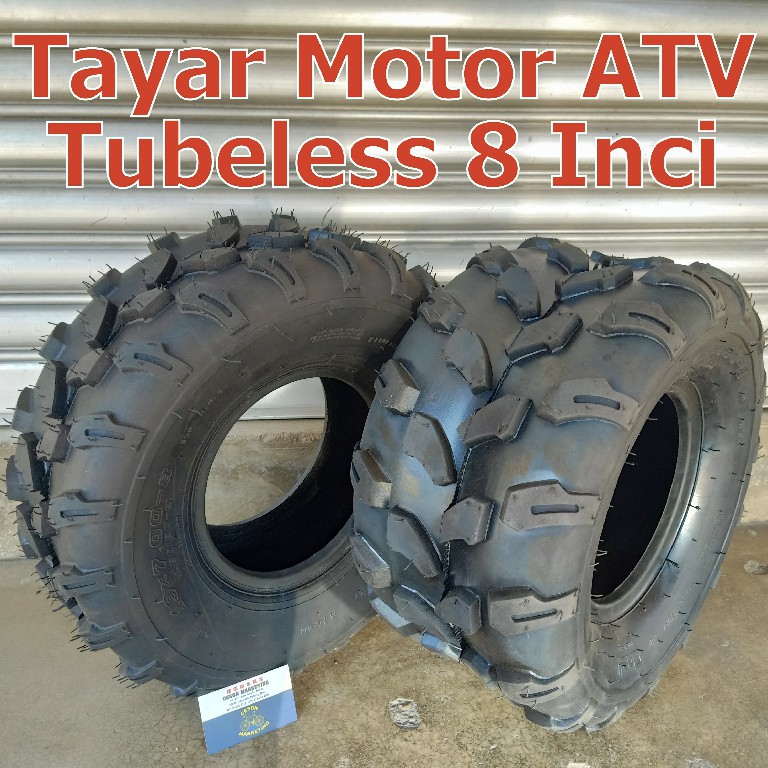 Atv 4 Wheels Motor Tubeless 19x7 00 8 18x9 50 8 Tyre Tayar Motor Atv 4 Roda Saiz 8 Inci Dune Buggy Shopee Malaysia