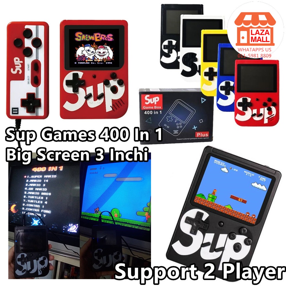 ORI Super Mario Games 400 In 1 Gameboy 2 Player rss_400 Sup game Console Emulator Retro TV Mini gaming anak gamepad复古游戏机