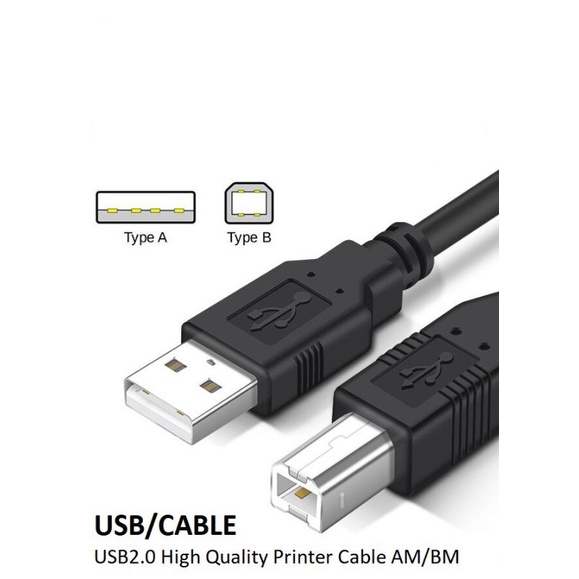 Usb 20 High Speed Printer Cable Standard Size Shopee Malaysia 6680