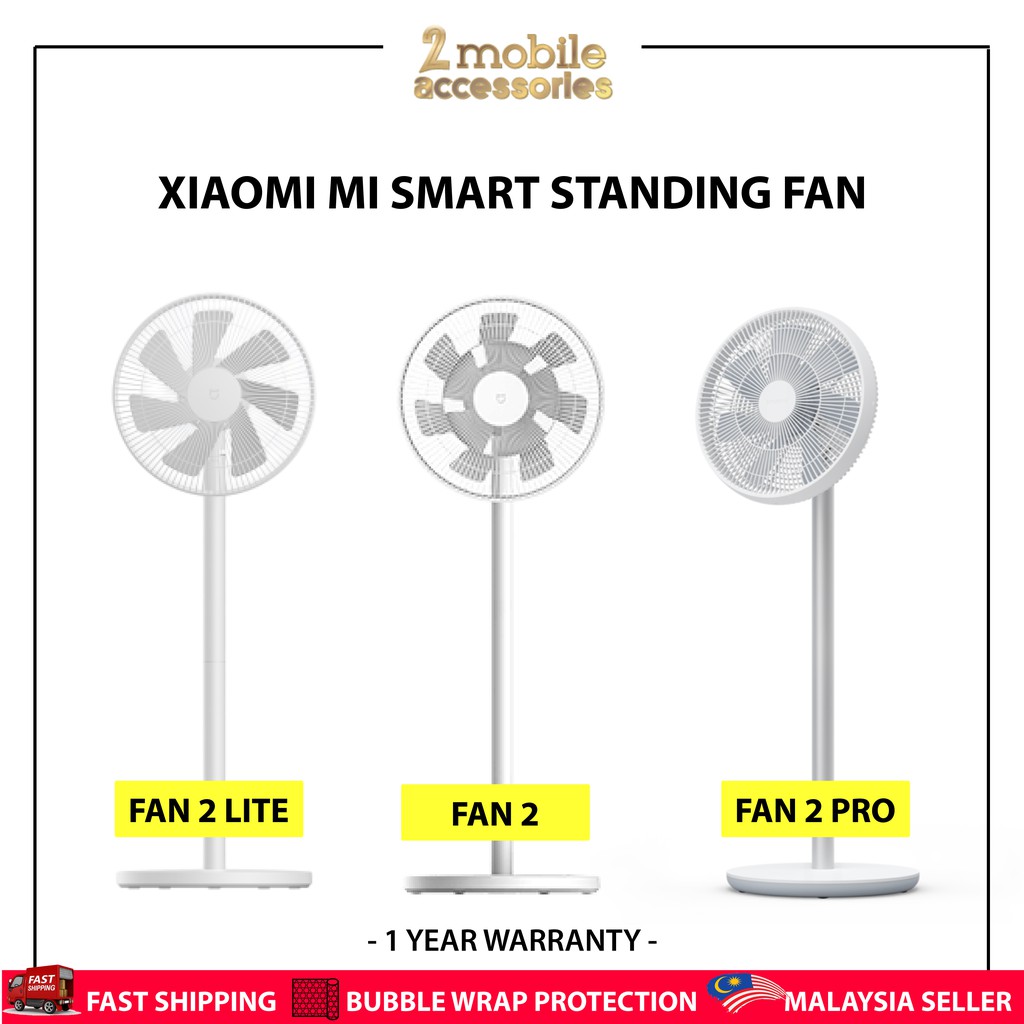 (English) Xiaomi Mi Standing Wireless Smart Fan 2 Lite, 2, Pro Version ...