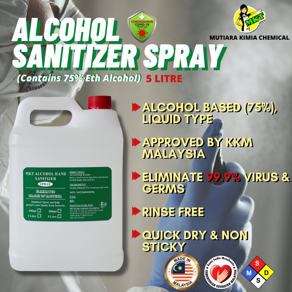 MKT Hand Alcohol Sanitizer spray Disinfectant spray Sanitiser antibacterial Alcohol spray 75% 免洗消毒液