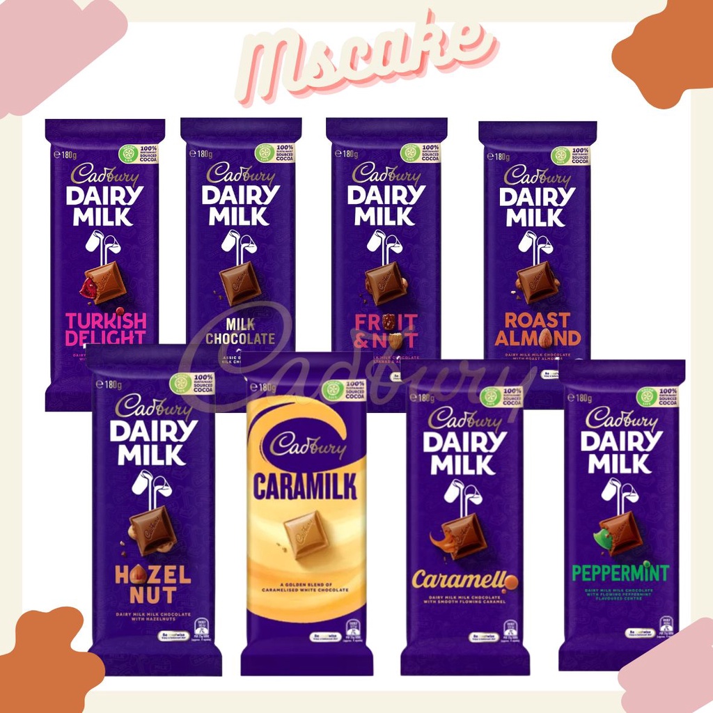 Cadbury Australia Dairy Milk Chocolate Block 180g Shopee Malaysia