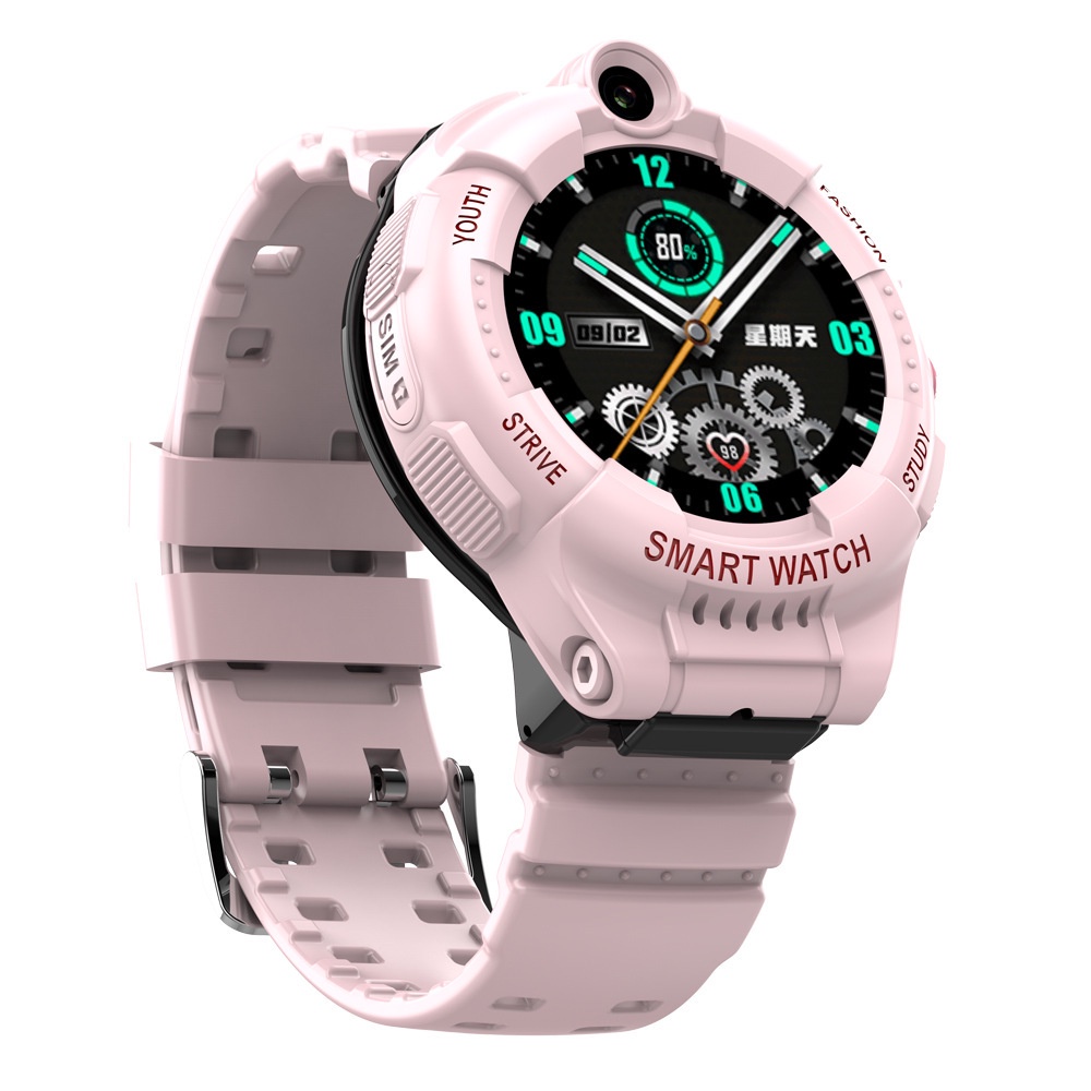 New F01 round screen 1.28 children student dual camera rotary touch screen 4G full Netcom card telephone watch