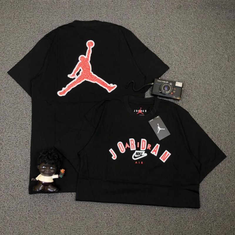 Tshirt TShirt NIKE AIR JORDAN Clothes JUMP MAN RED CEMENT BLACK LIKE ORI Shopee Malaysia