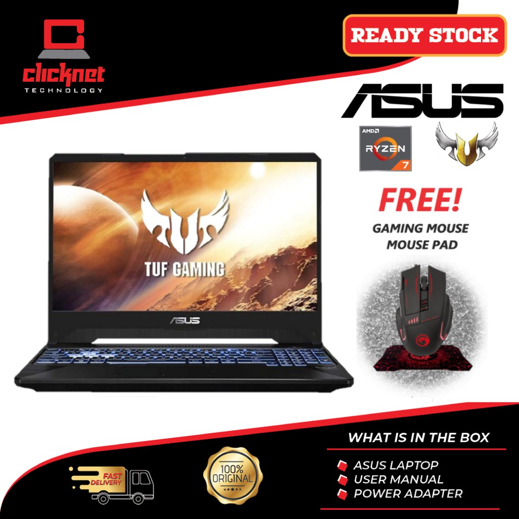 Asus TUF Gaming Laptop FX505D-VAL184T 15.6'' FHD Black ( Ryzen 7 3750H ...