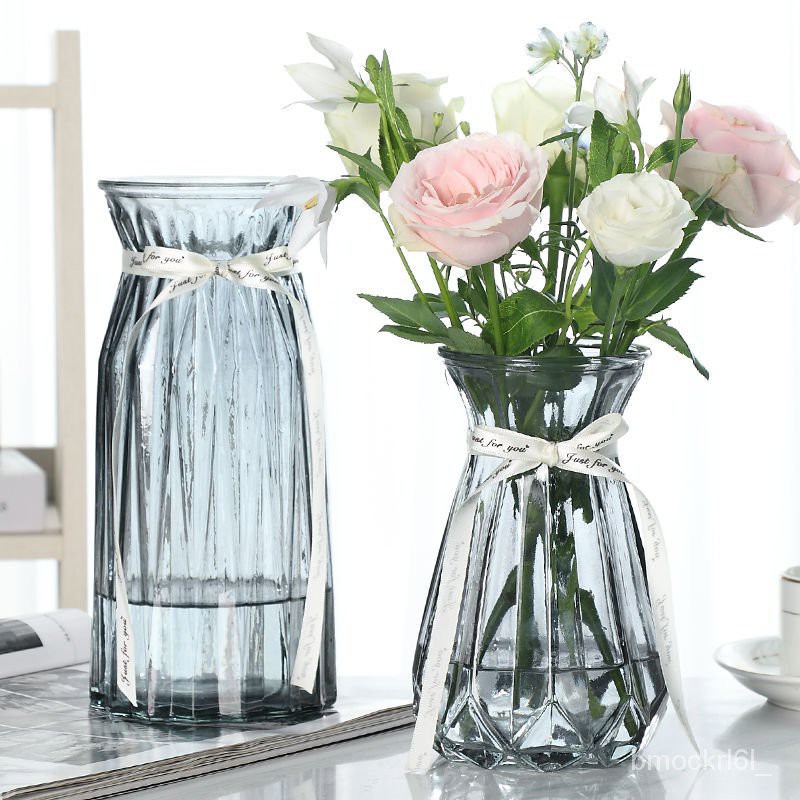 Buy Hydroponic Vase 简约透明大号玻璃花瓶水培百合富贵竹插花瓶客厅装饰摆件 Seetracker Malaysia