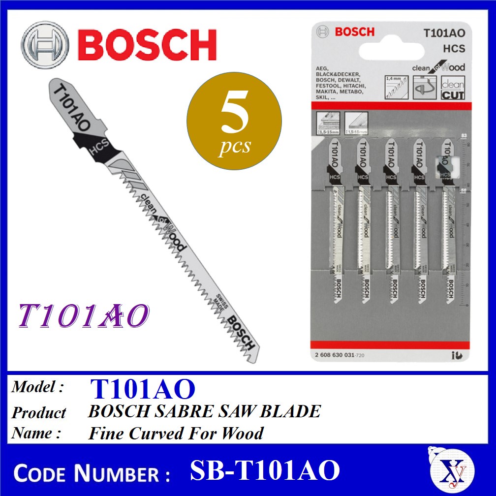 SBT101AO T101AO [100 ORIGINAL] BOSCH JIG SAW BLADE Fine curved 2